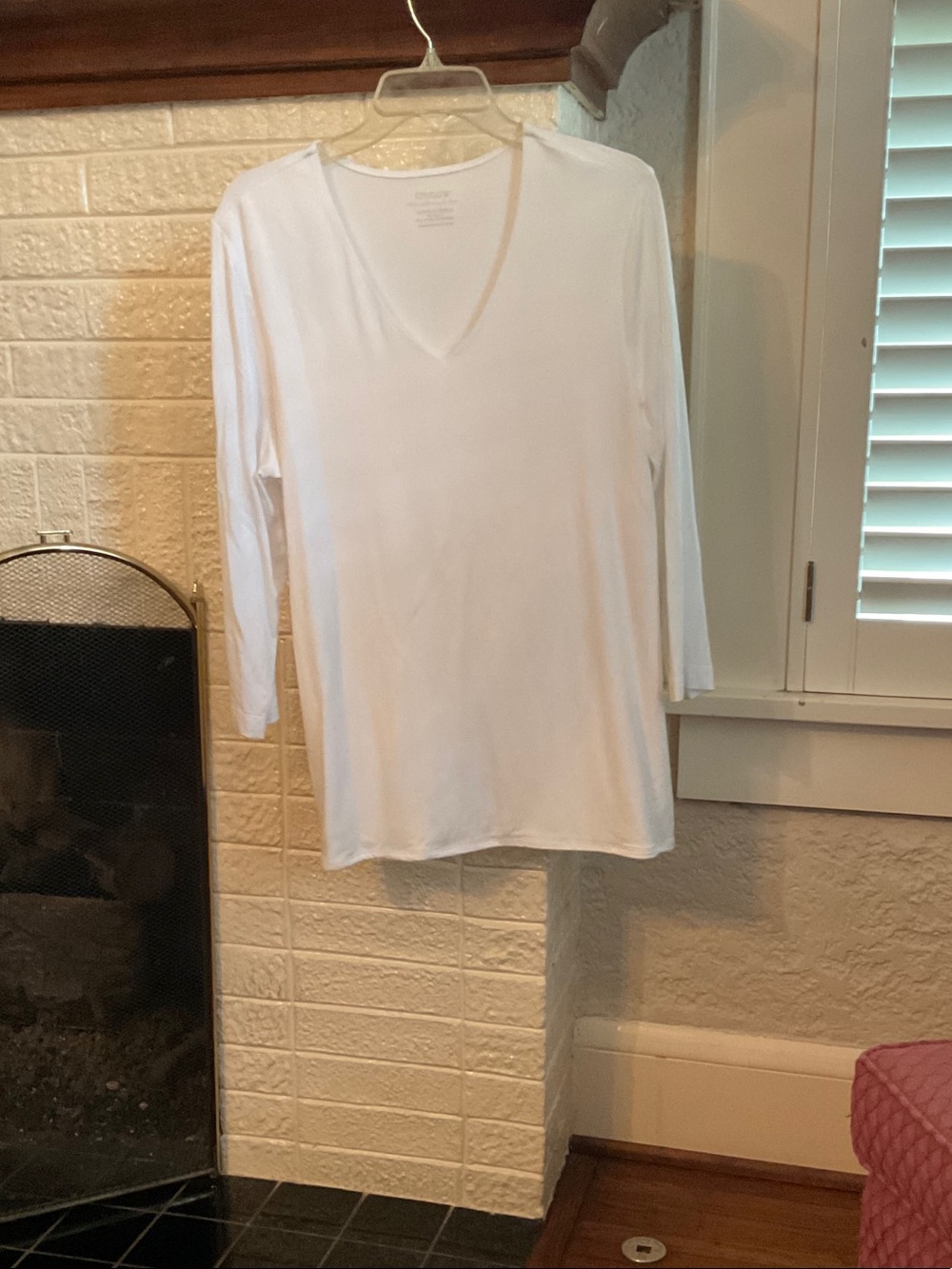 White V-Neck 3/4 Sleeve Chico’s Ultimate Tee